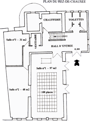 Plan du rez-de-chaussée de l'Espace Marie Candide Buffet