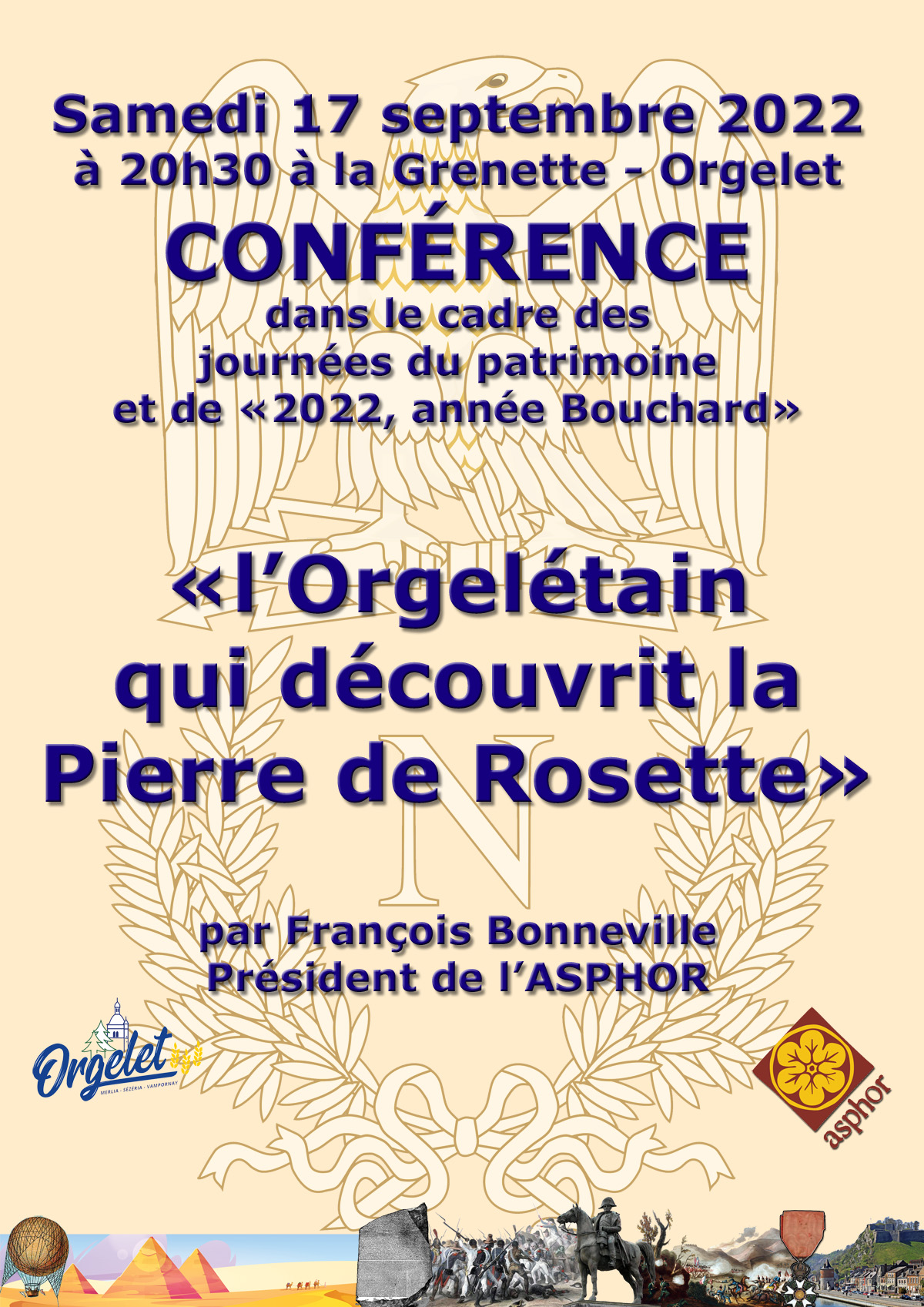 Conférence sur Pierre Bouchard, l'homme qui découvrit la Pierre de Rosette