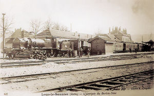 Carte postale ancienne de la gare de Lons-le-Saunier