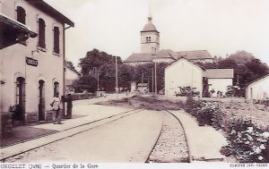Carte postale ancienne : la gare d'Orgelet